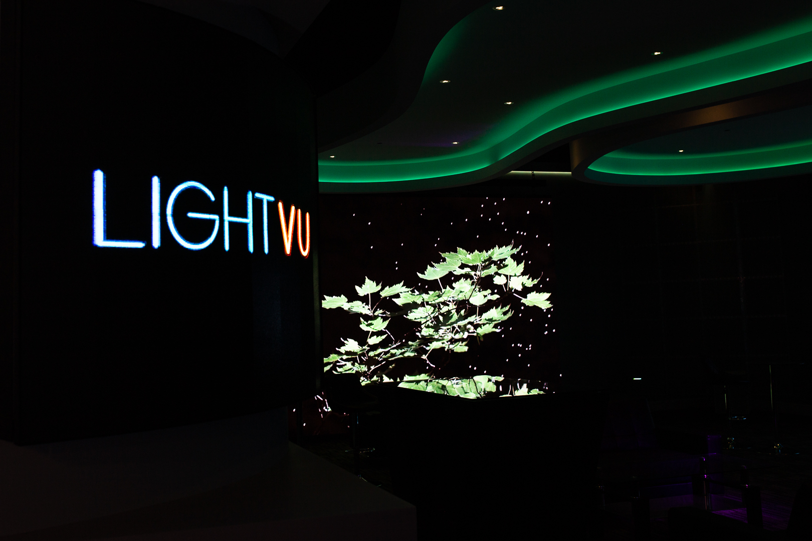 An LED display from LIGHTVU showroom